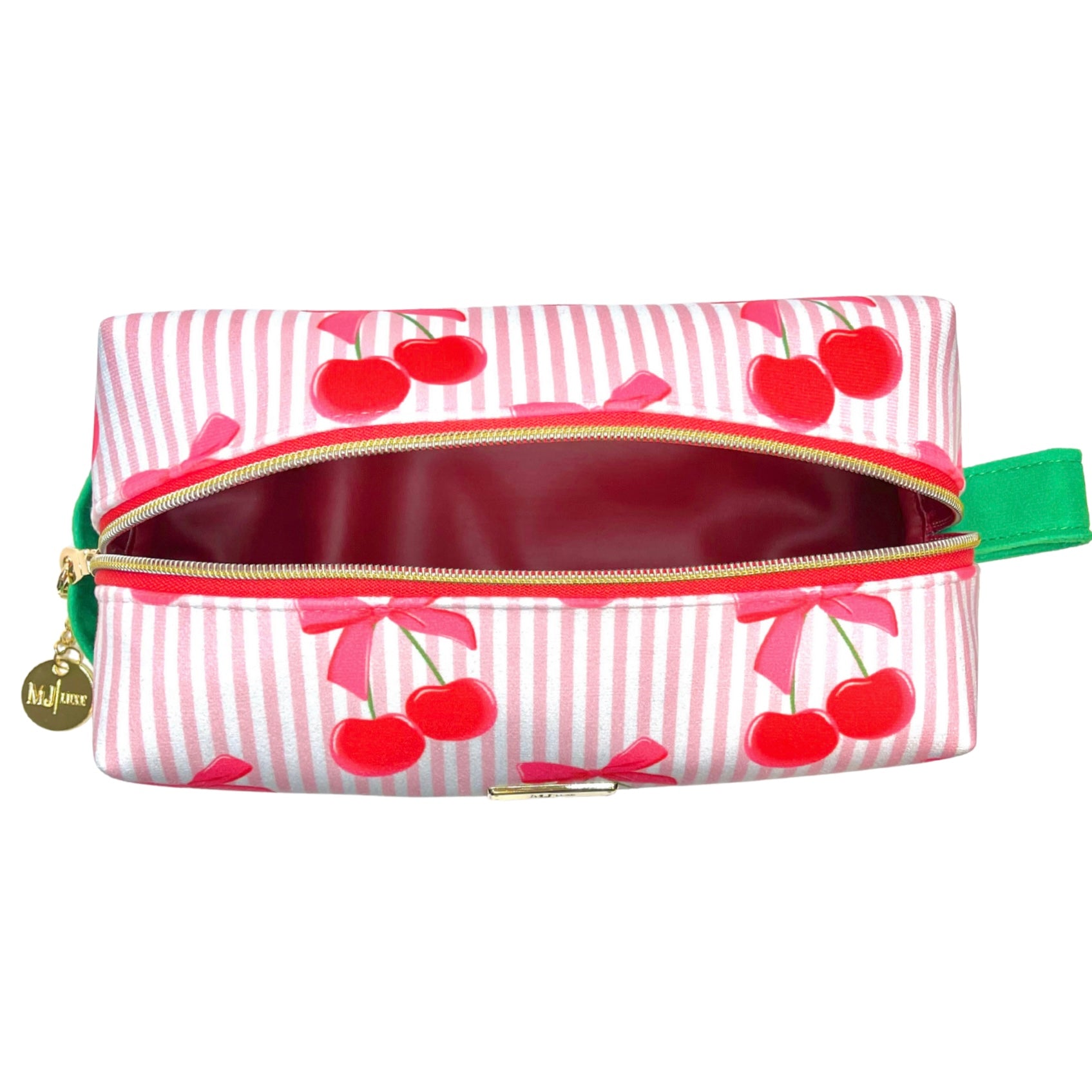 The Cherry Pin Stripe Bobbie Bag