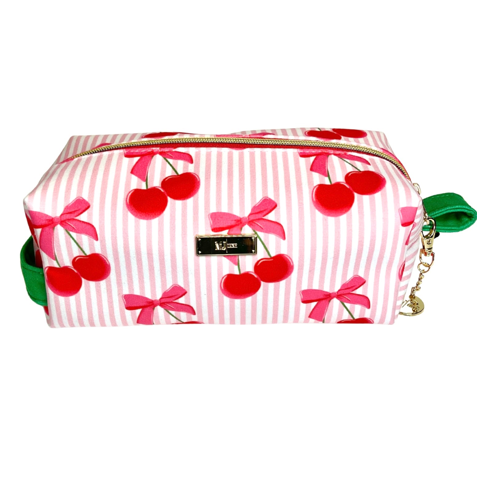 The Cherry Pin Stripe Bobbie Bag