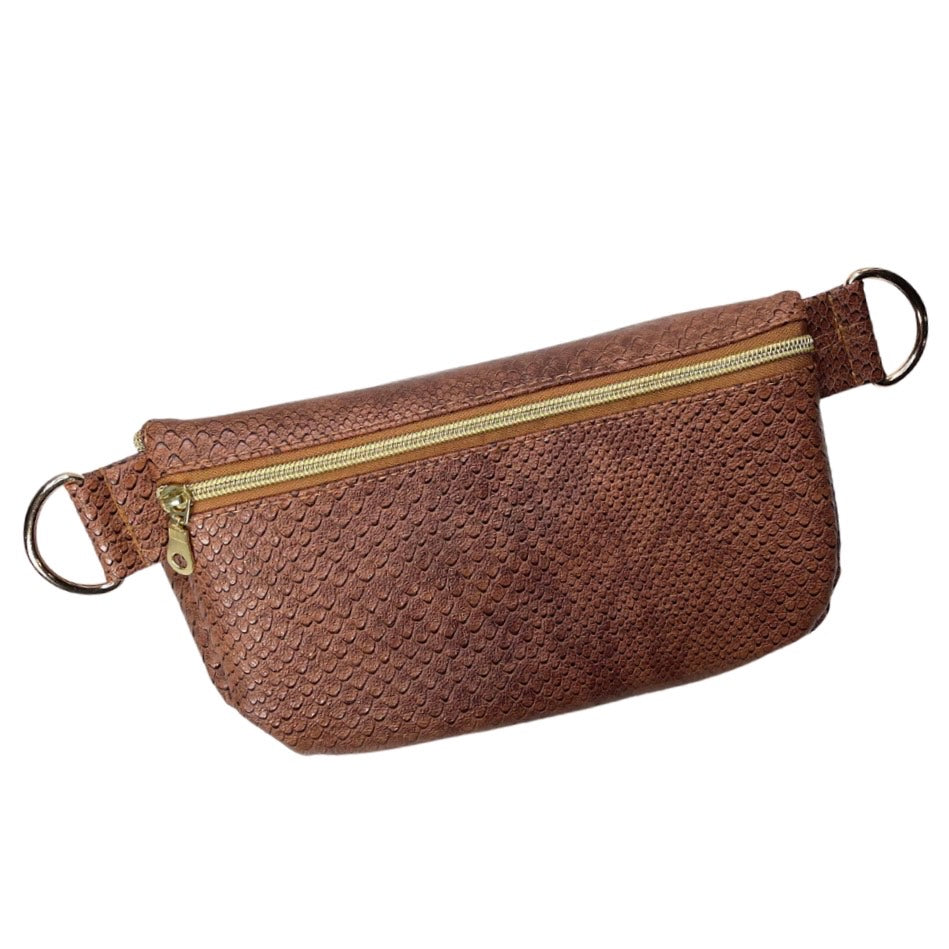 Sidekick Bag Chocolate Cobra (Comes with a basic tan strap. Please check out our selection of additional decorative straps for purchase.)
