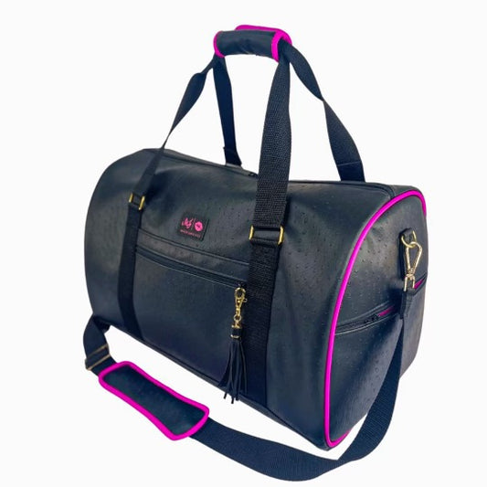 Black Ostrich Duffel (Made to Order-14 Business Day turnaround)