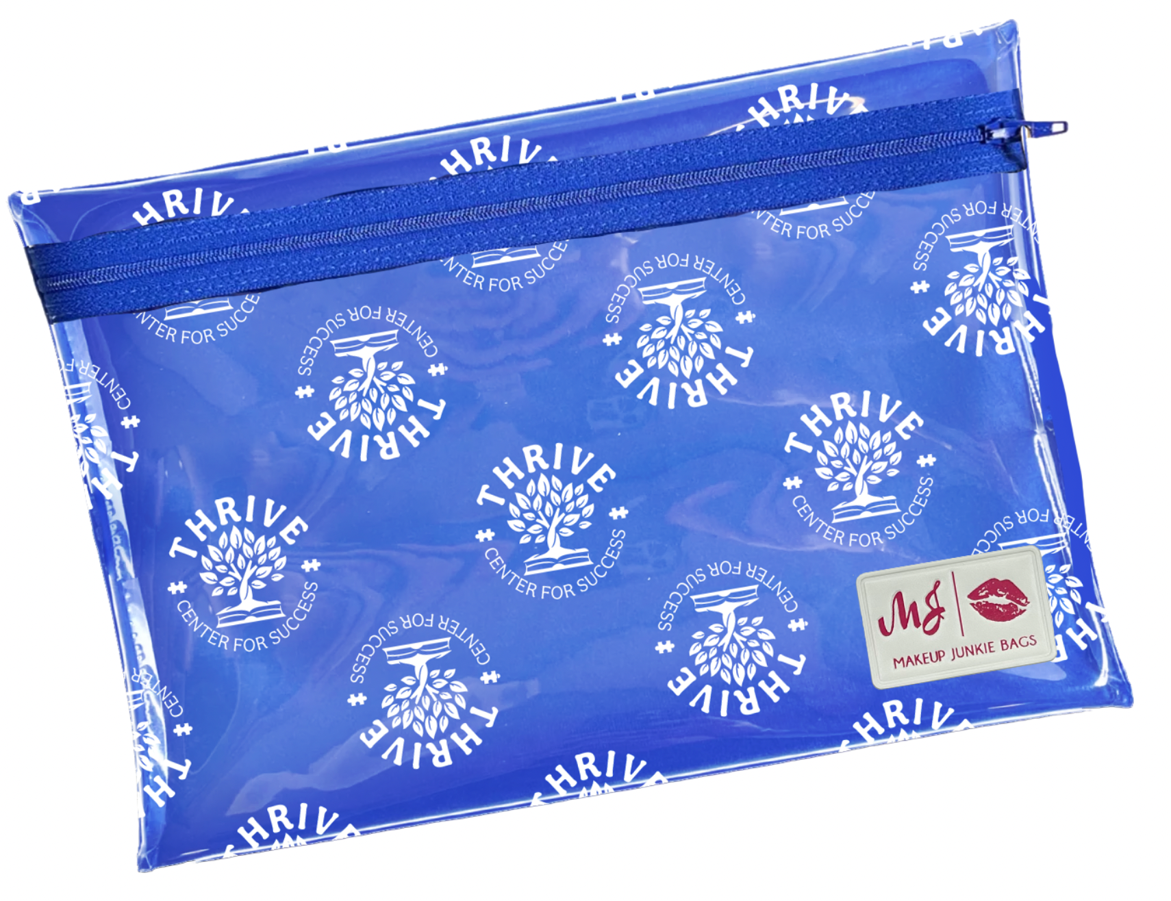 Thrive Clear Pencil Pouch - Blue - Made to order - SHIPS MID OCT