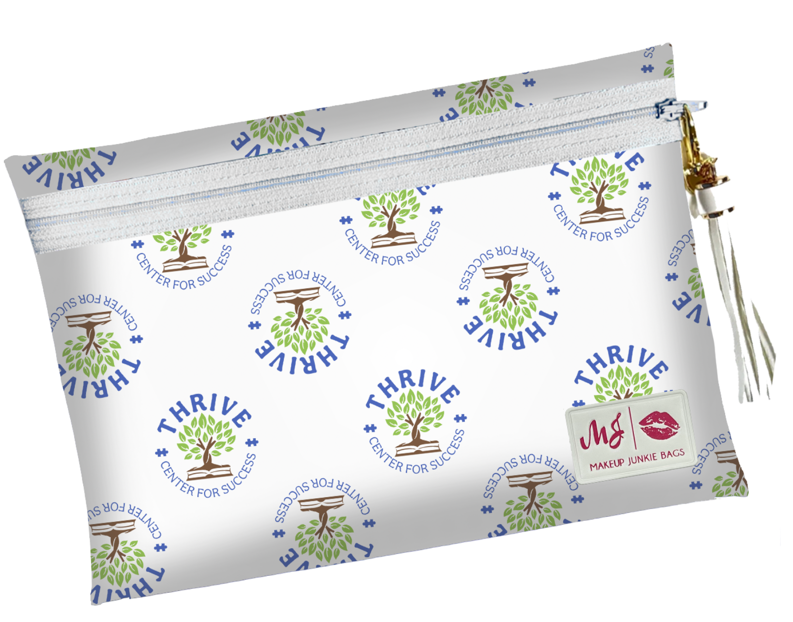 Thrive Clear Pencil Pouch - White - Made to order - SHIPS MID OCT