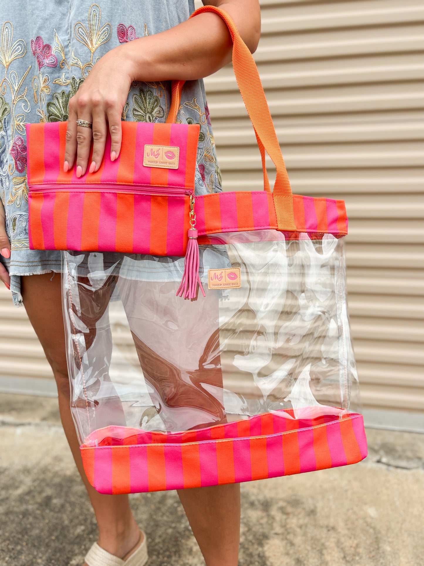 Cabana Pink Clear Tote
