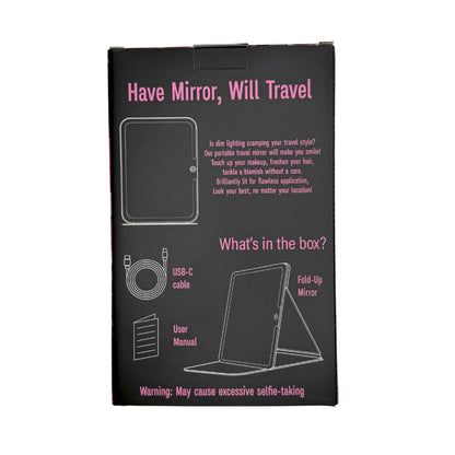 MJ Rechargeable LED Travel Mirror