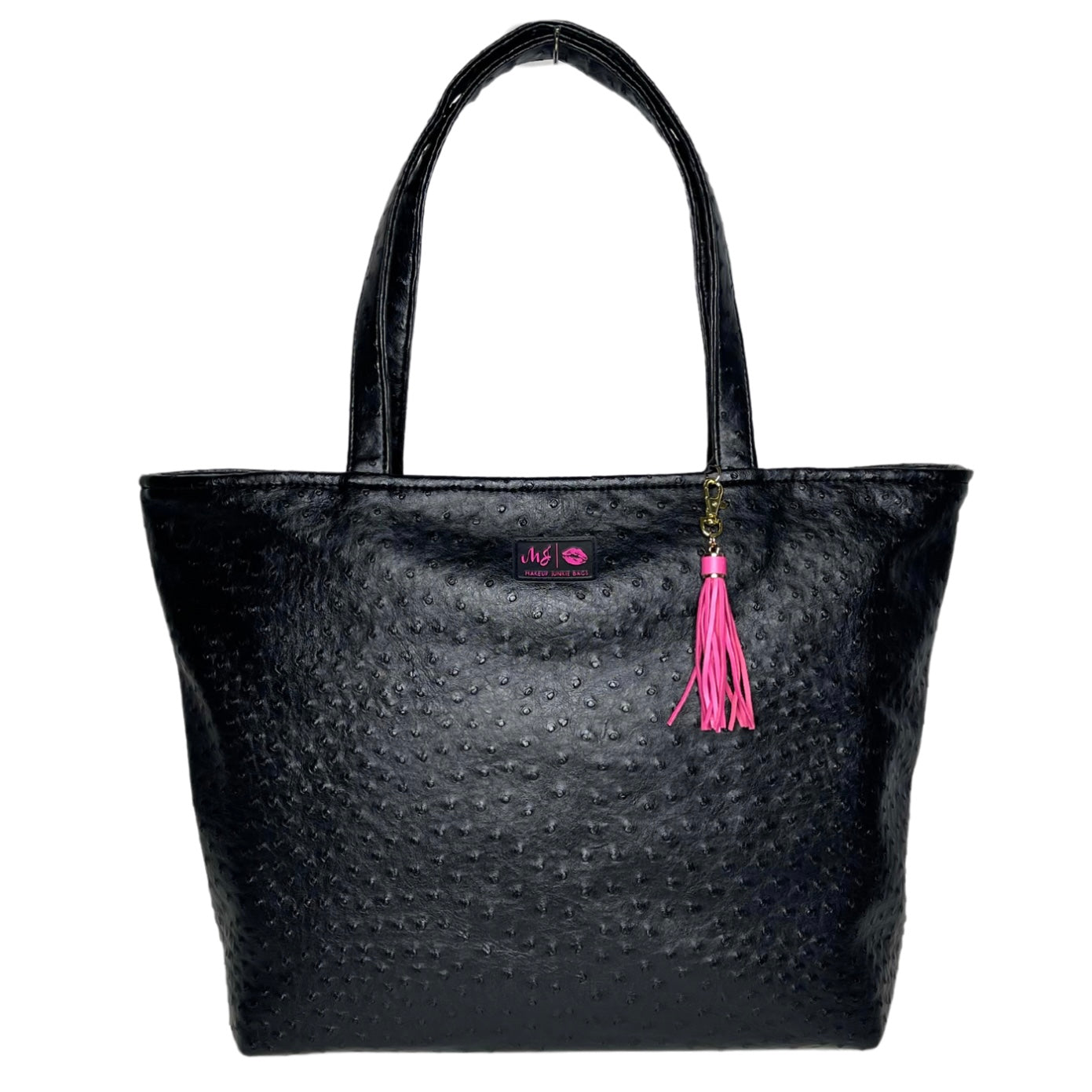 Black Ostrich Tote