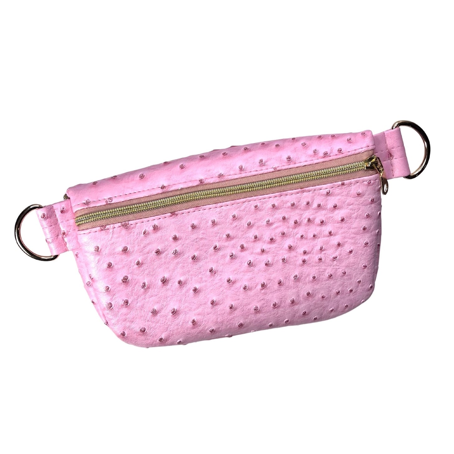 Sidekick Bag - Baby Blush Ostrich (Comes with a basic blush strap. Please check out our selection of additional decorative straps for purchase.)