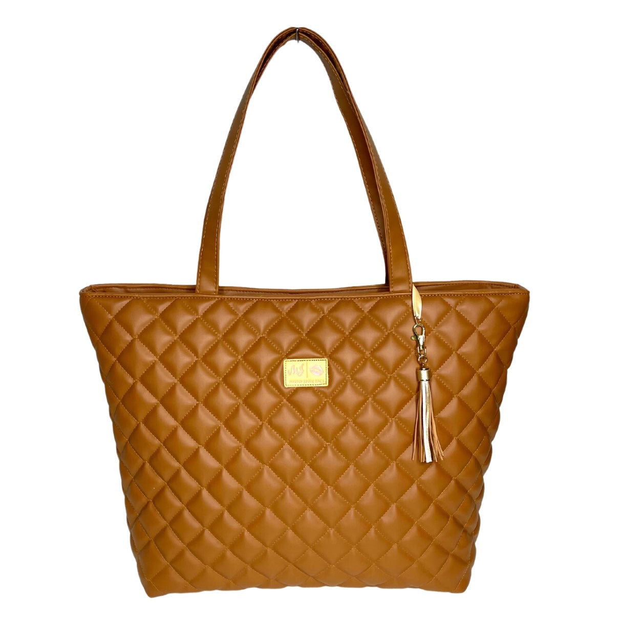 Quilted Cognac Tote