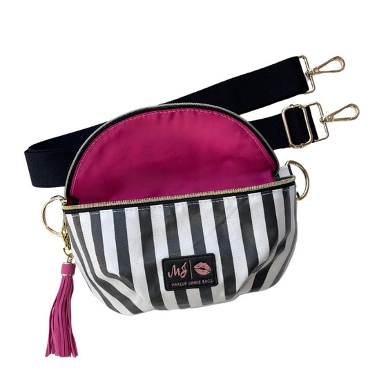 Sidekick Bag - Glam Stripe (Comes with a basic onyx strap. Please check out our selection of additional decorative straps for purchase.)