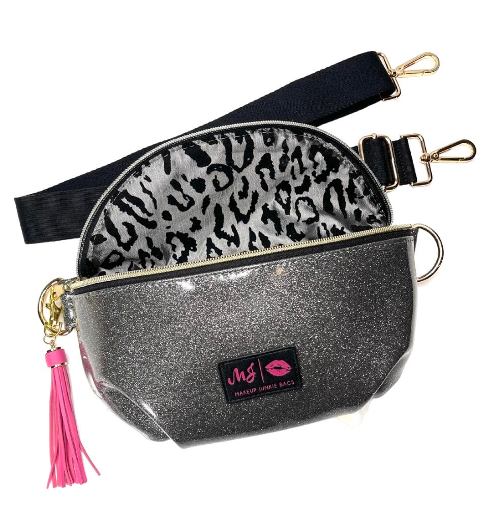 Sidekick Bag Glitter Slate (Comes with a basic onyx strap. Please check out our selection of additional decorative straps for purchase.)