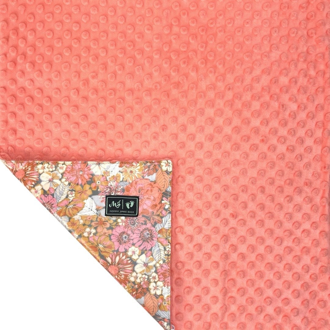 Mommy Junkie 2 in 1 (Minky Blanket/Laminated Changing Pad) - Marigold