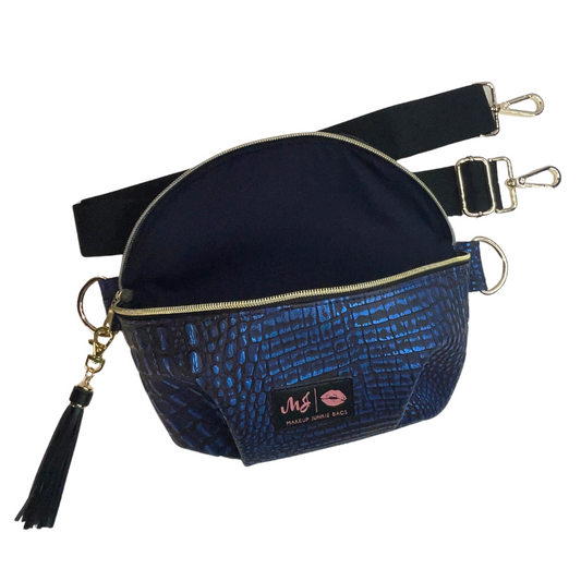 Sidekick Bag - Ice Gator Indigo (Comes with a basic onyx strap. Please check out our selection of additional decorative straps for purchase.)