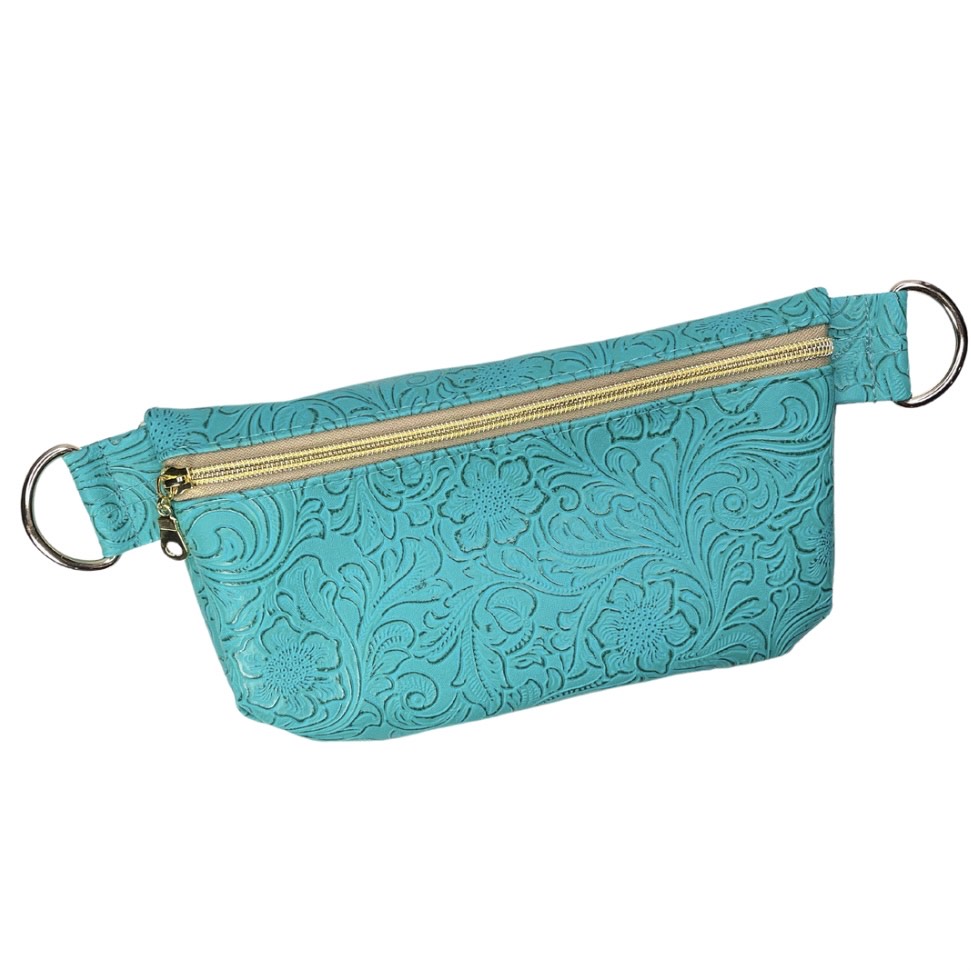 Sidekick Bag Turquoise Dream (Comes with a basic tan strap. Please check out our selection of additional decorative straps for purchase.)